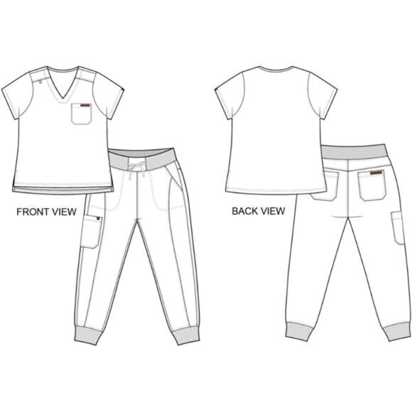 MONARCH UNIFORMS Stretchy Scrubs Women's Jogger Scrub Set In Regular and Petite - Picture 12 of 14